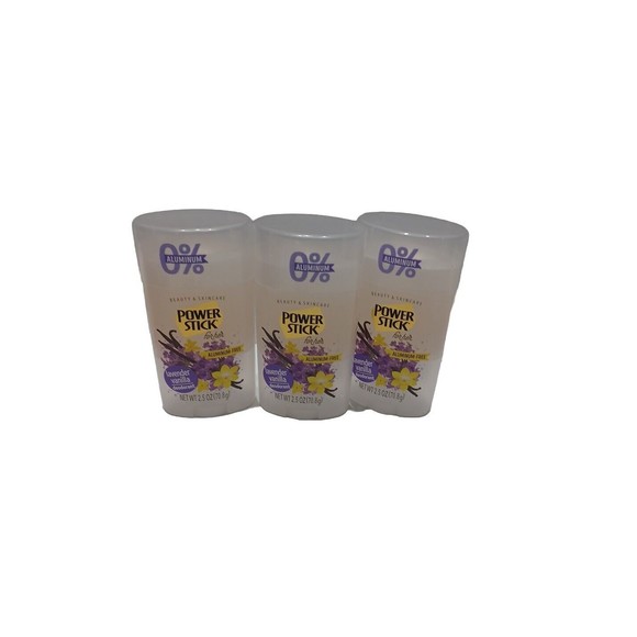 3 POWER STICK FOR HER LAVENDER VANILLA 0% ALUMINUM ODOR PROTECTION DEODORANT 2.5 - Picture 3 of 5